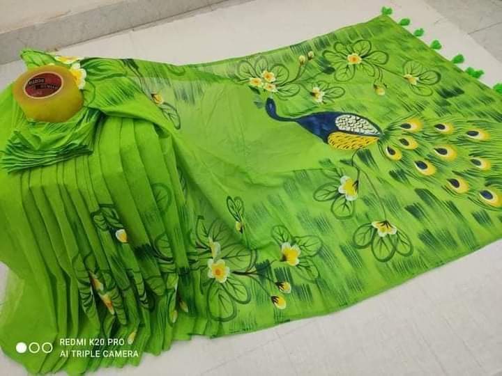 হ্যান্ডপ্রিন্ট শাড়ী