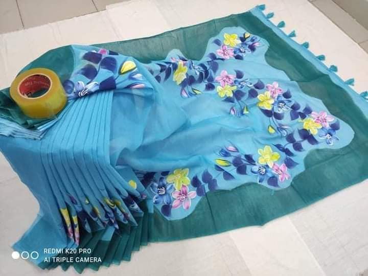 হ্যান্ডপ্রিন্ট শাড়ী