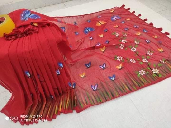 হ্যান্ডপ্রিন্ট শাড়ী