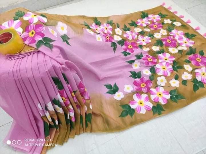 হ্যান্ডপ্রিন্ট শাড়ী