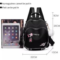 Waterproof Embroidery Multifunctional Anti-theft Backpacks