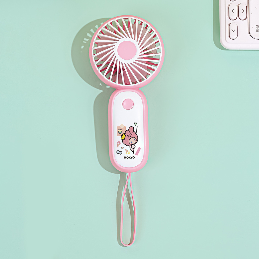 USB Rechargeable Mini Fan Cartoon Flower Handheld Air Cooler Portable Fan