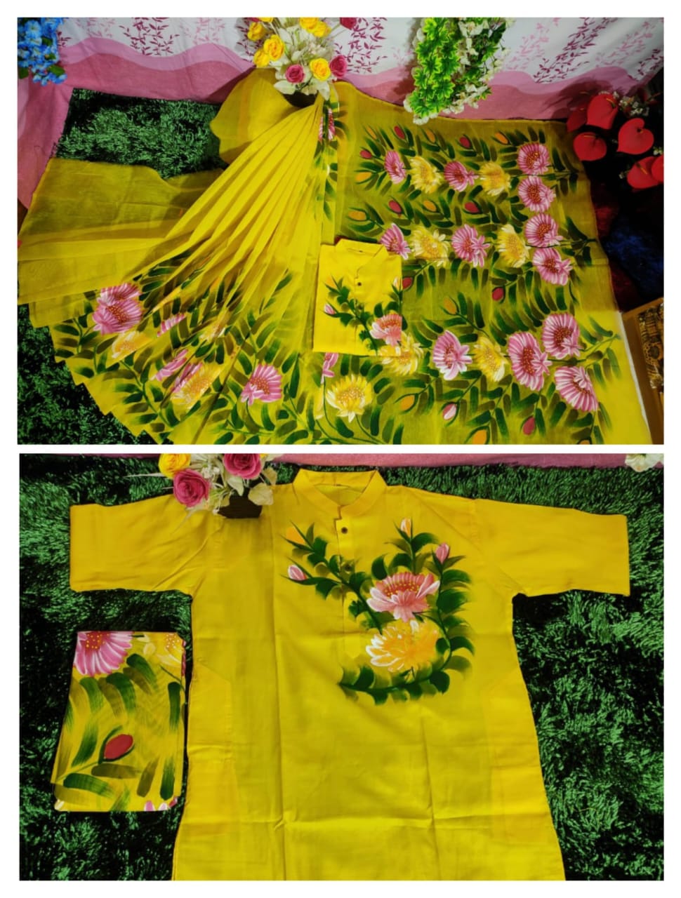 Exclusive Design Hand Print Couple Dress For Sweet Couple