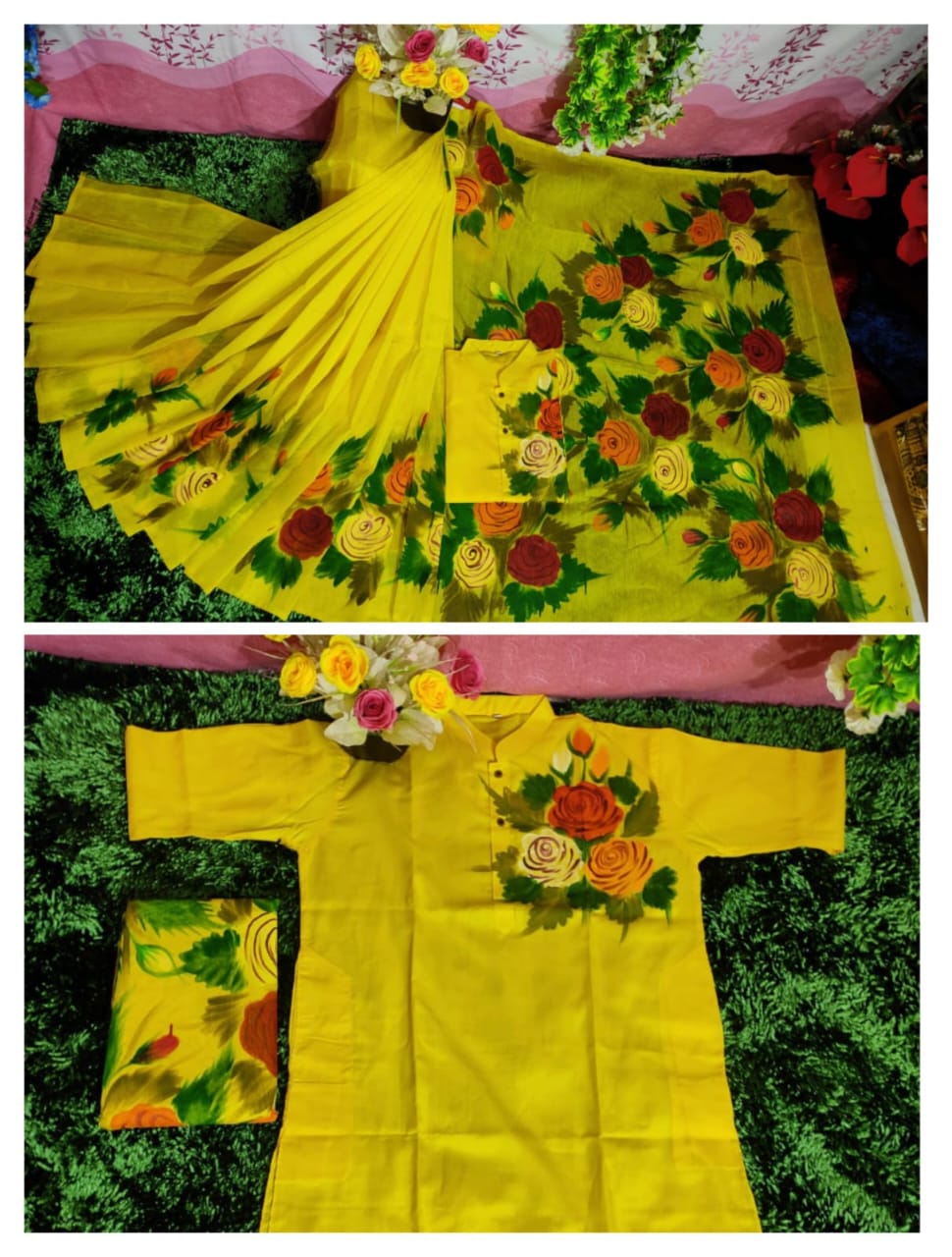 Exclusive Design Hand Print Couple Dress For Sweet Couple