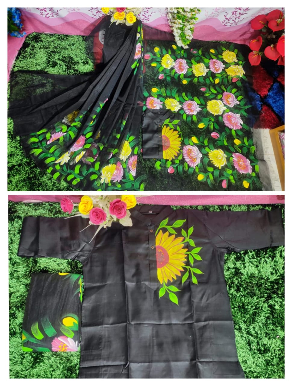 Exclusive Design Hand Print Couple Dress For Sweet Couple