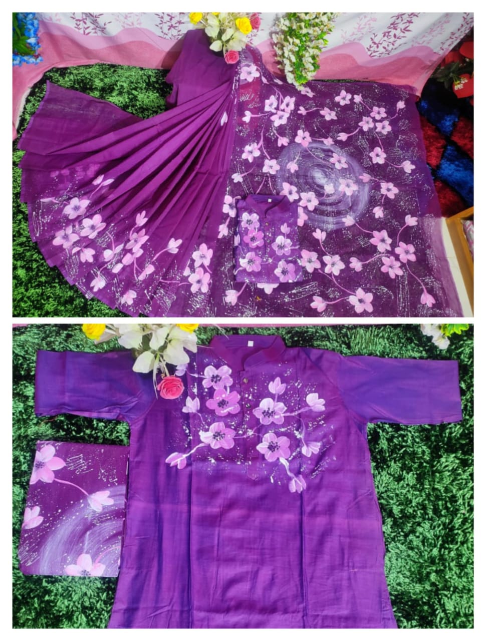 Exclusive Design Hand Print Couple Dress For Sweet Couple