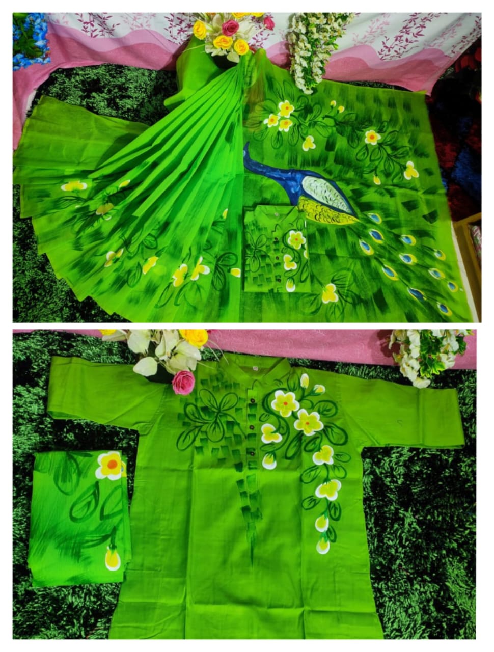 Exclusive Design Hand Print Couple Dress For Sweet Couple