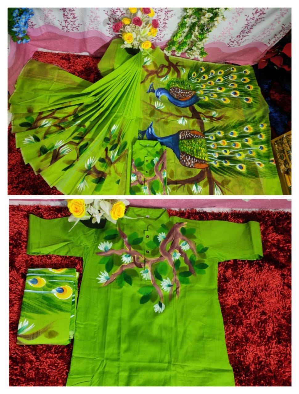 Exclusive Design Hand Print Couple Dress For Sweet Couple