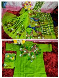 Exclusive Design Hand Print Couple Dress For Sweet Couple