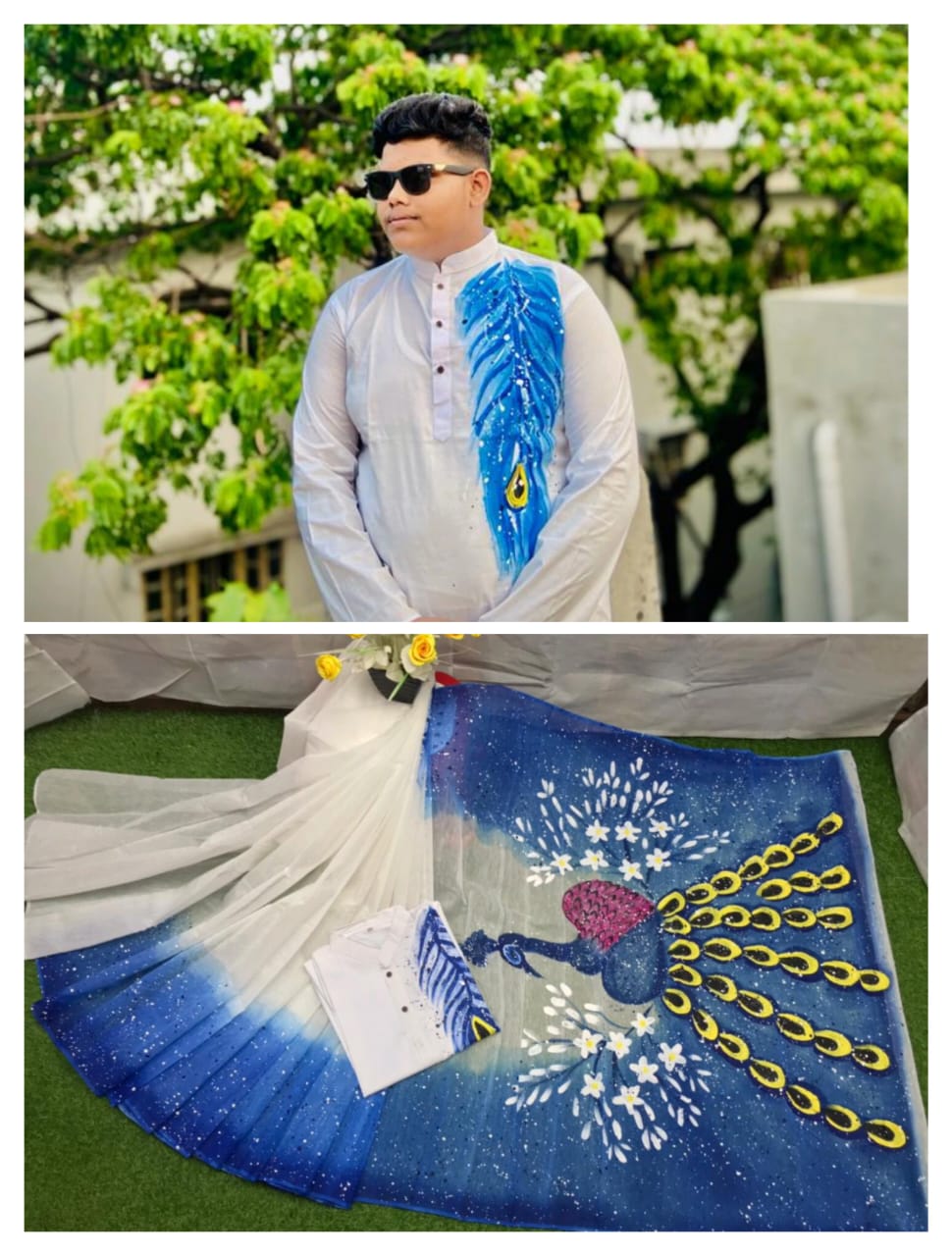 Hand Print Couple Dress