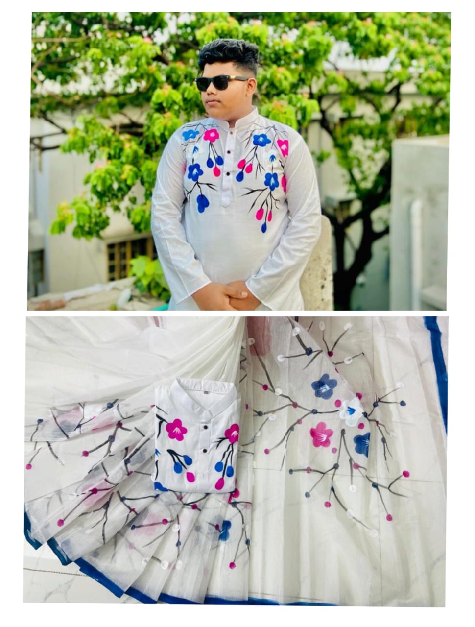 Hand Print Couple Dress