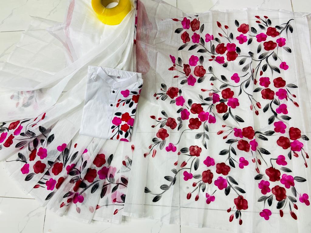 Exclusive Design Hand Print Couple Dress For Sweet Couple