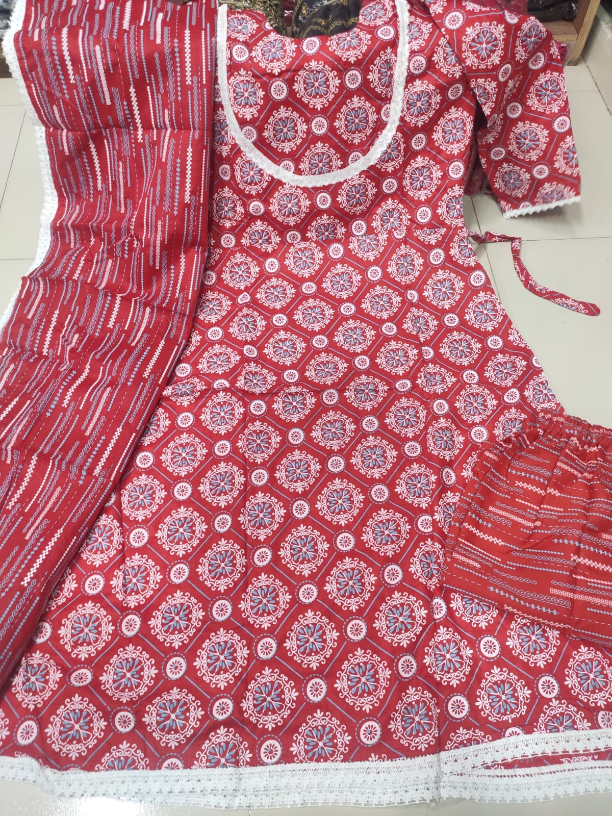 Kurti Gown Three piece
