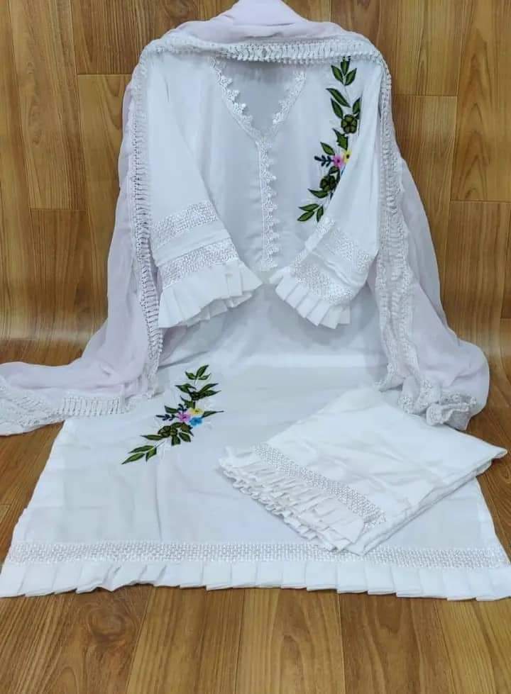 Stich Unique collection Pakistani Zaira Dress Diamond Georgette Fabric