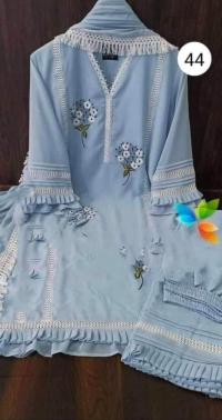 Stich Unique collection Pakistani Zaira Dress Diamond Georgette Fabric