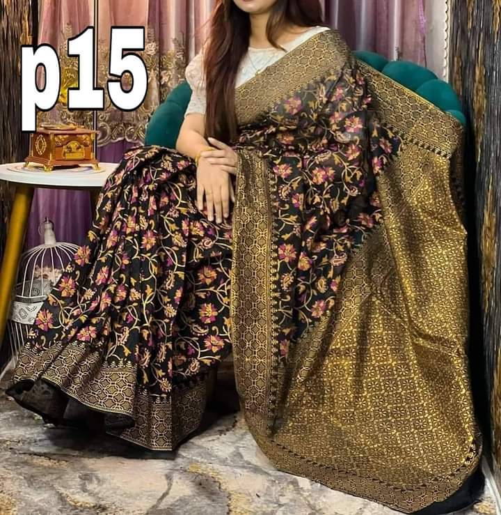 Half Silk Handprited Sarees