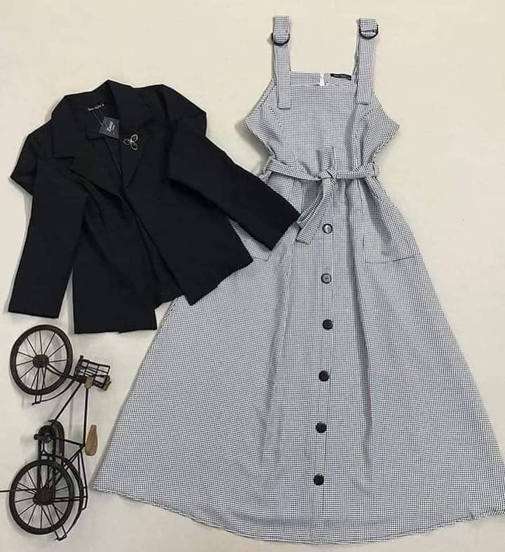 Western Denim style Ladies Blazer Gown Tops