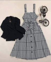 Western Denim style Ladies Blazer Gown Tops 1648