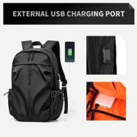 Laptop Backpack For Men USB Socket Outdoor Travel Backbag