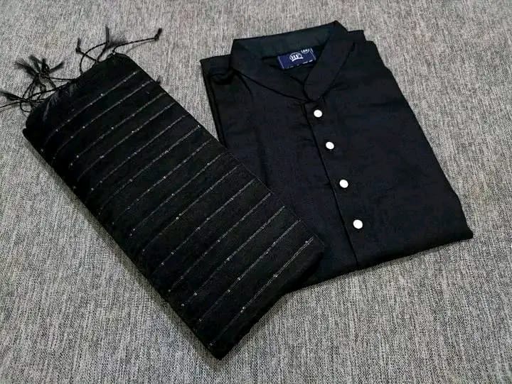 হাফসিল্ক  চুমকি শাড়ী ও ধুপিয়ান সিল্ক পানজাবি