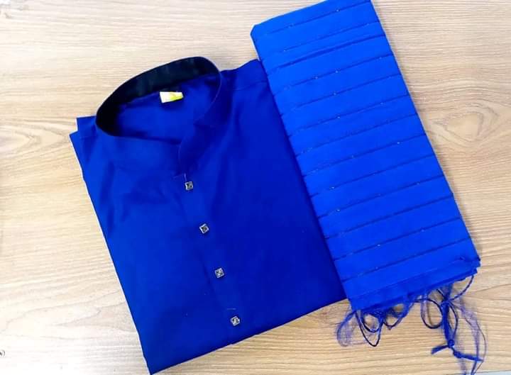 হাফসিল্ক  চুমকি শাড়ী ও ধুপিয়ান সিল্ক পানজাবি