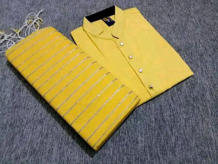 হাফসিল্ক  চুমকি শাড়ী ও ধুপিয়ান সিল্ক পানজাবি