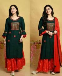 সৃজা এম্বোডারি গারারা থ্রি পিস কালেকশন