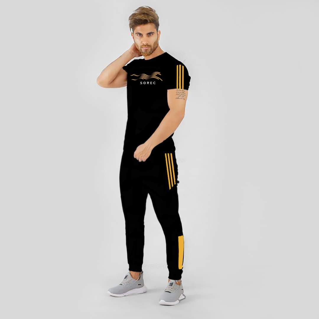 Sportswear Casual O-neck T-shirts + Pants Tracksuit Set - Nazmas BD Shop