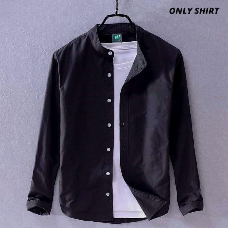 Solid Color Cotton Shirt (Only Shirt)