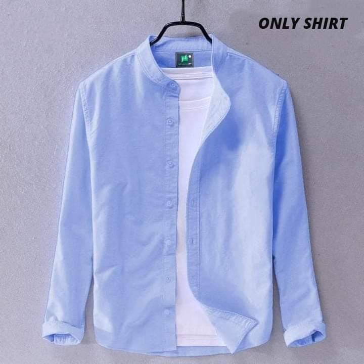 Solid Color Cotton Shirt (Only Shirt)