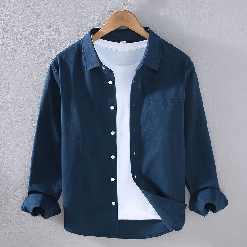 Solid Color Cotton Shirt (Only Shirt)