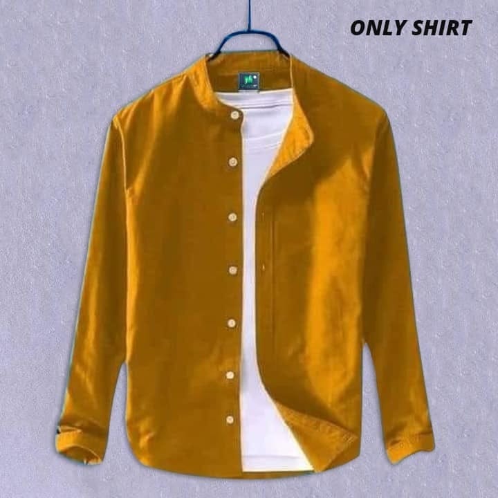 Solid Color Cotton Shirt (Only Shirt)