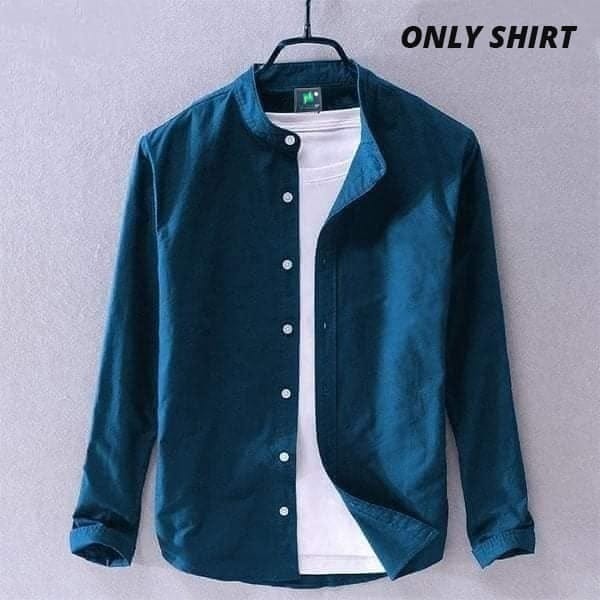 Solid Color Cotton Shirt (Only Shirt)