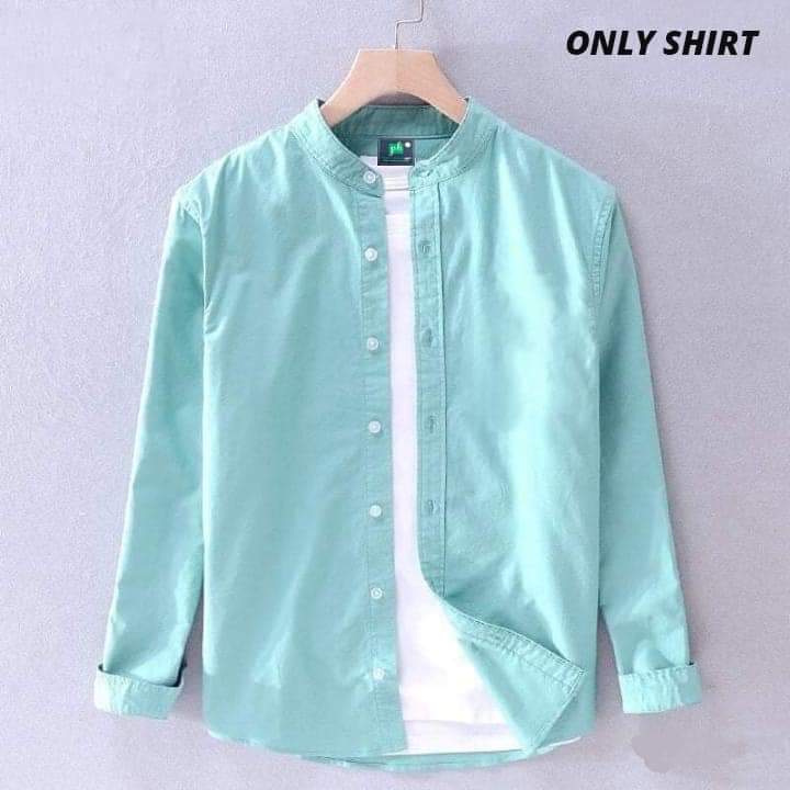 Solid Color Cotton Shirt (Only Shirt)