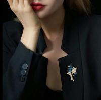 Luxury Crystal Flower Branch Brooch