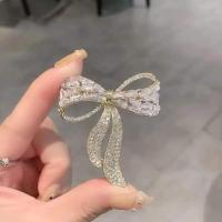 Rhinestone Bow Brooch