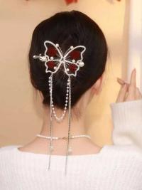 Rhinestone Butterfly Metal Hair Clip