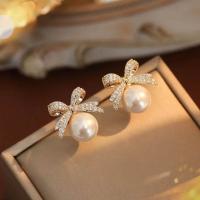 Bow Pearl  Earrings