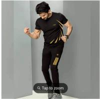 Sportswear Casual O-neck T-shirts + Pants Tracksuit Set