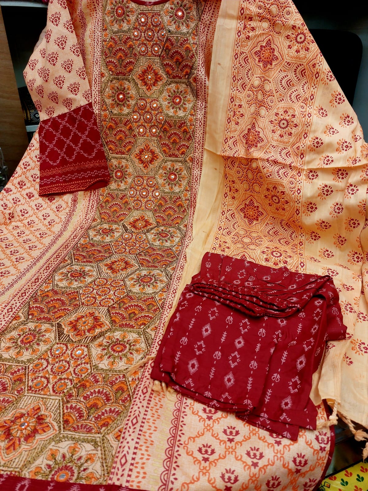 বুটিকস কটন থ্রি পিস কালেকশন 34