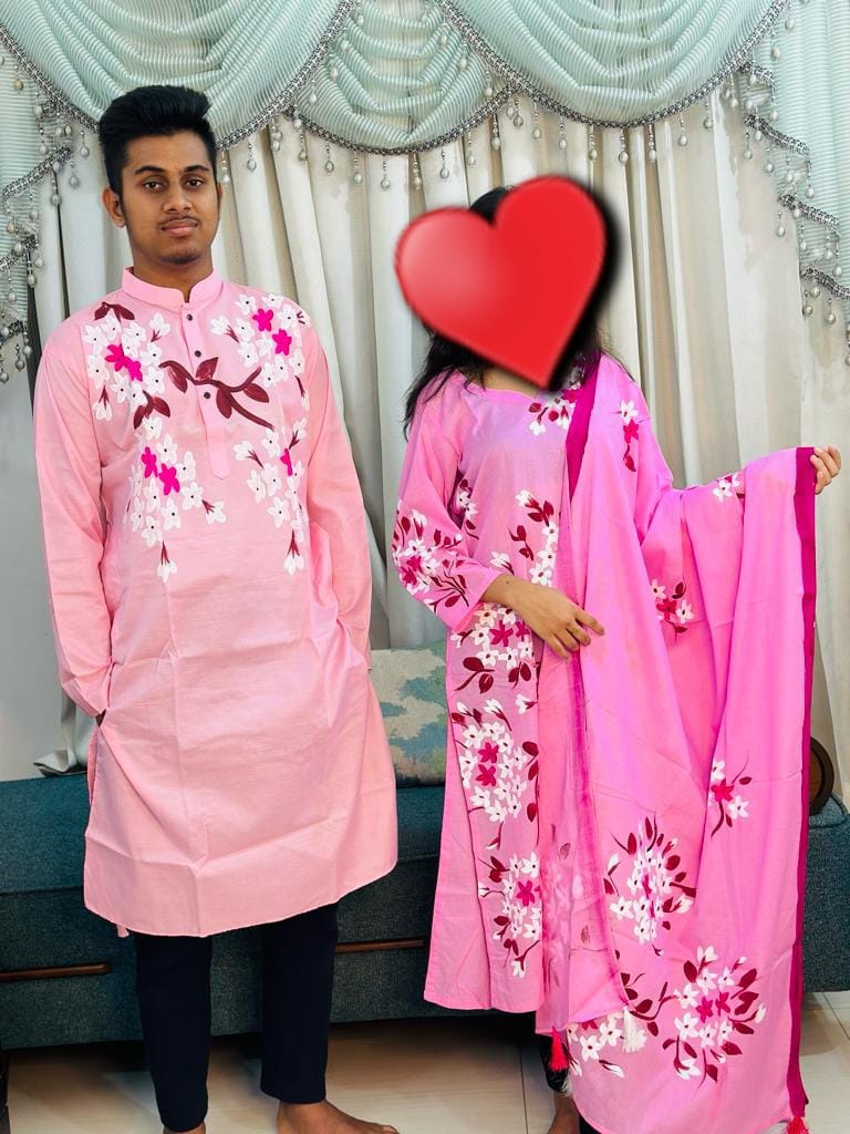 Two Piece and Panjabi Couple Set 02