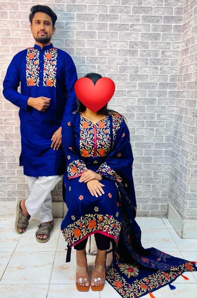 Two Piece and Panjabi Couple Set