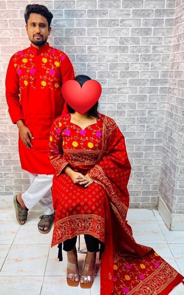 Two Piece and Panjabi Couple Set