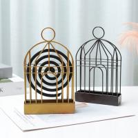 Mosquito Coil Holder,Iron Hollow Mosquito Coils Box,Mosquito Coil Rack Plate with Cover and Handle f