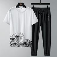 Sportswear Casual O-neck T-shirts + Pants Tracksuit Set