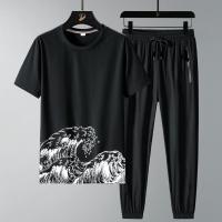 Sportswear Casual O-neck T-shirts + Pants Tracksuit Set