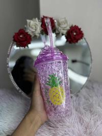 Drink Sipper Ice Cream Water Bottle(With Straw)