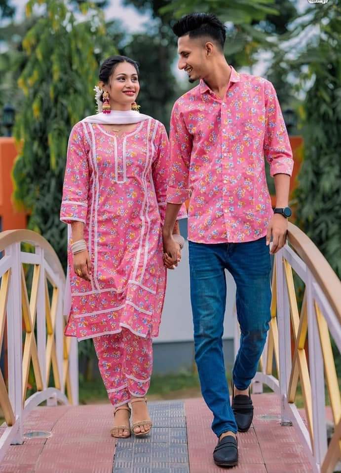 শার্ট এন্ড টু পিস কাপল সেট