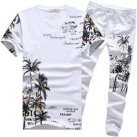 Premium Quality Stylist Printed Half Sleeve T-Shirt & Full pant ( Set )for Men