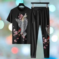 Premium Quality Stylist Printed Half Sleeve T-Shirt & Full pant ( Set )for Men